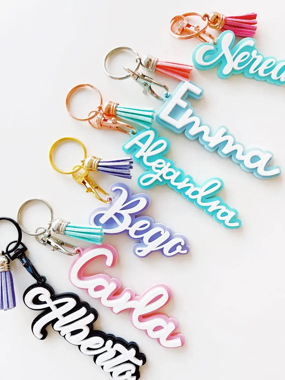 Llaveros personalizados con nombre